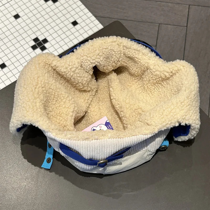 Mens and Womens Winter Fleece Thermal Goggles Lei Feng Hats Outdoor Mountaineering Ski Ear Caps Pilot Hats Detachable Glasses 241218