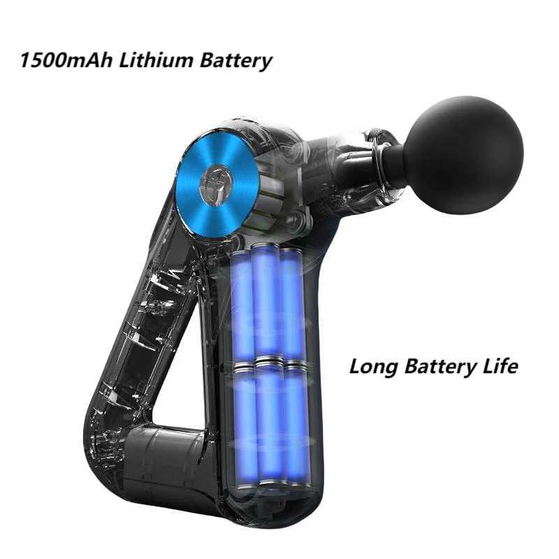 Professional Golder Small Triangle Massage Gun 9 Gears 9 heads Deep Tissues Muscle Massager 1500mAh Long Life Fascia GunXJ241219