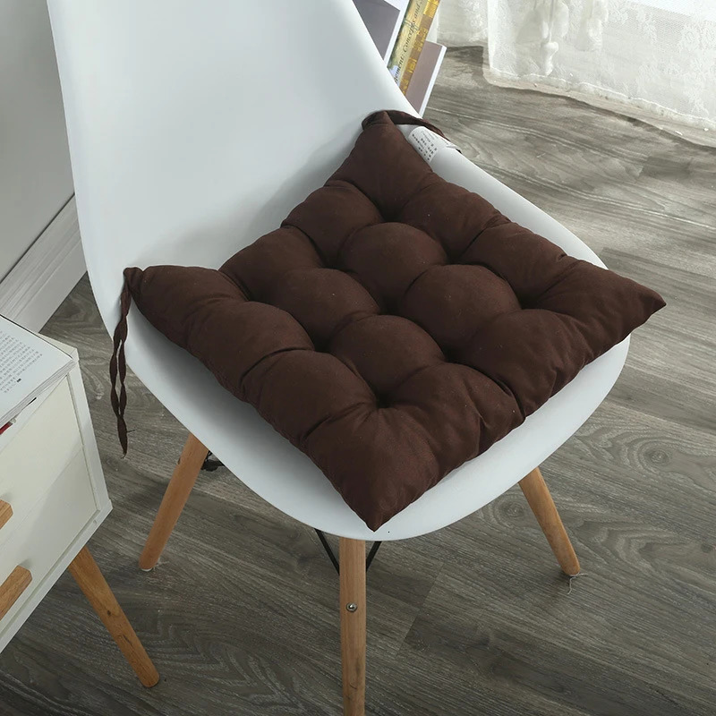 Square Chair Soft Pad Thicker Seat Cushion For Dining Patio Home Office Indoor Outdoor Garden Sofa Buttocks Cushion With Strap 241219