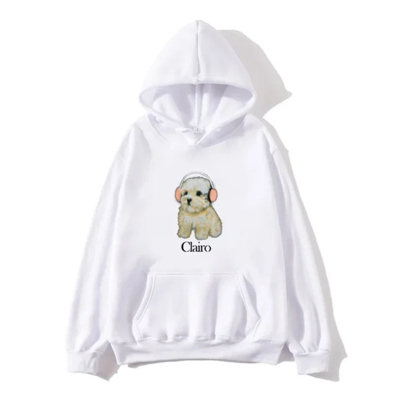 trend Clairo Dog print hoodie the sports shirt men and women fall winter harajuku hooded fun clothes 241218