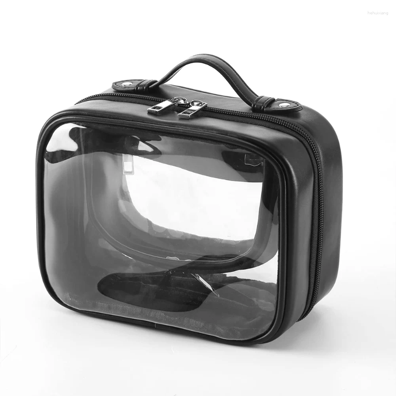 Cosmetic Bags PVC Clear Makeup Bag Organizer Case Bath Toiletry Large Capacity Storage Pouch Waterproof Transparent Zipper