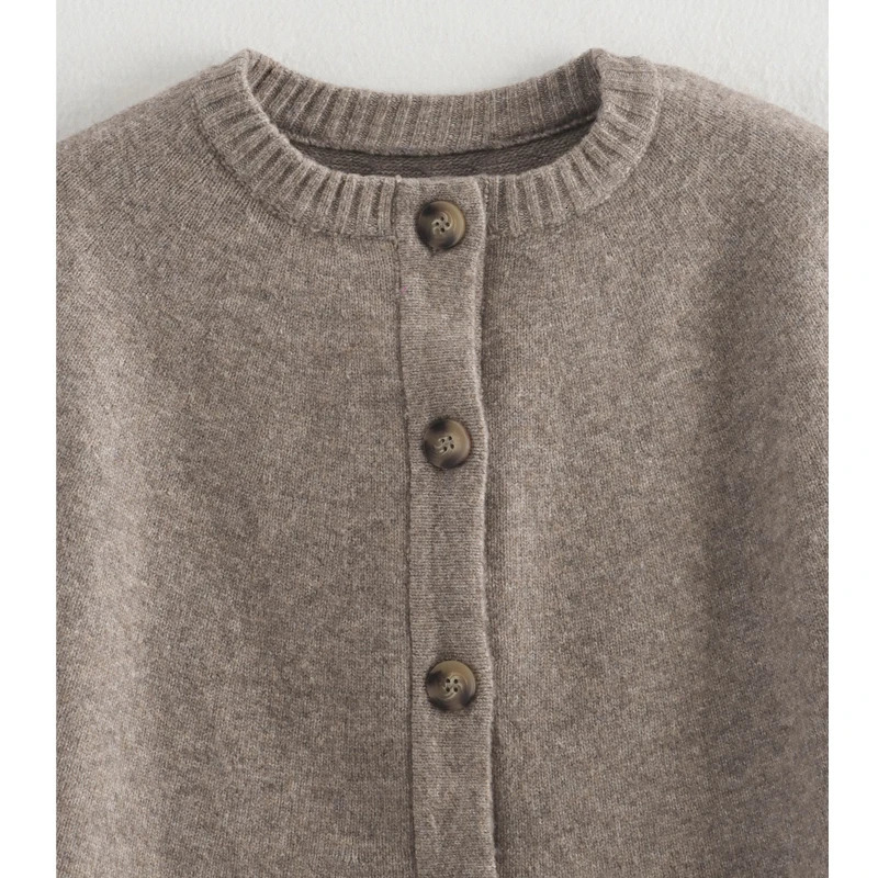TRAF Knit Cape Cardigan for Women Shawl Winter Coats woman Cropped Coat Ponchos for Women Fashion Outerwear Cloaks of Woman 241218