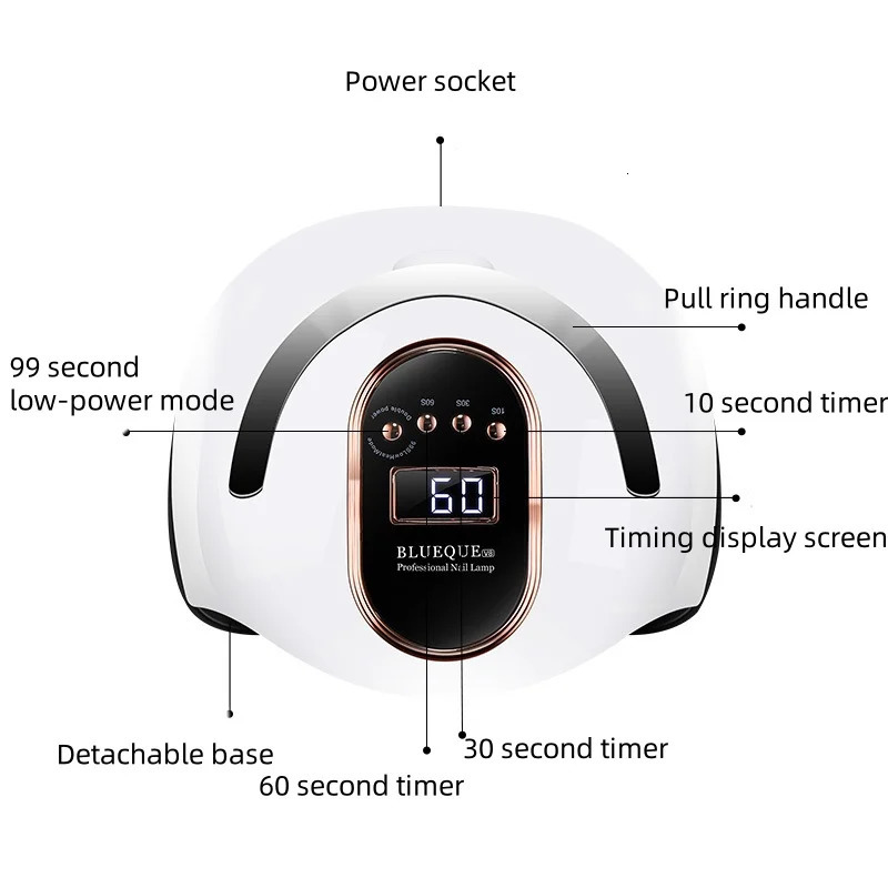 168W Nail Dryer LED/UV Golden thread lamp bead Lamp for Nails Gel Polish Dryer Light Nail Art Accessories Curing Gel Toe Nails 241219