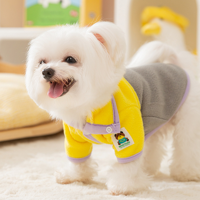 Dog Apparel Pet Clothes Autumn and winter dog clothes two legged fleece clothes, thick and warm base clothes, small dog pet clothes