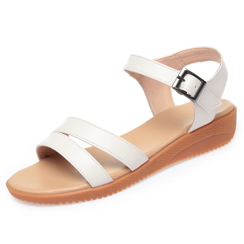 AIYUQI Women Sandals Summer Wedge Sandals Women Large Size Non-Slip Mom Sandals Women