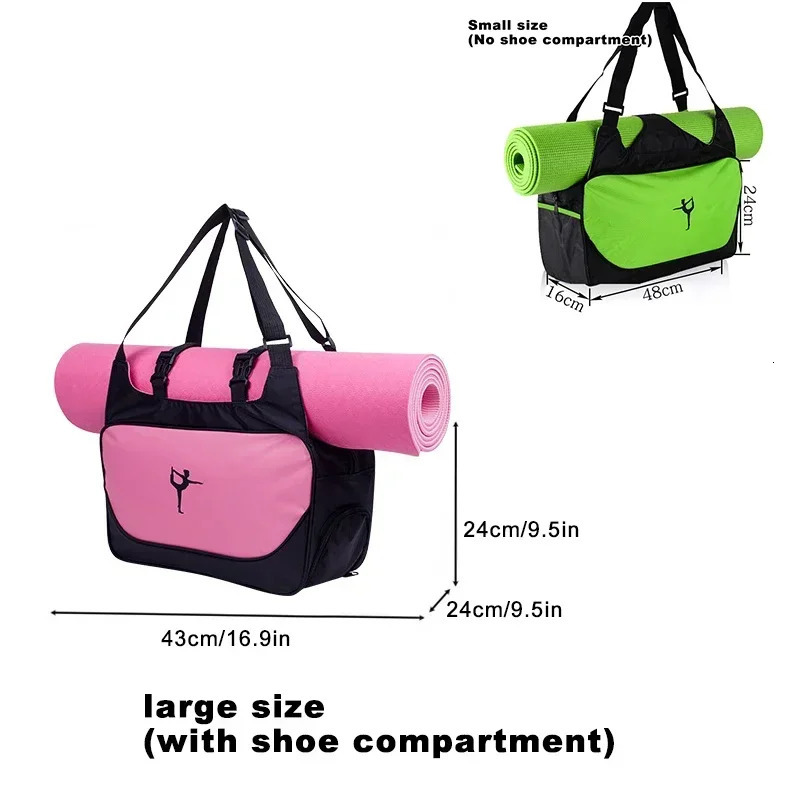Gym Yoga Mat Handbag Fashion Color Matching Large-capacity Travel Bag Adjustable Shoulder Strap Outdoor Sports Crossbody Bag 241219