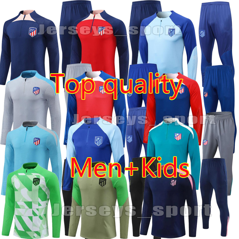 2024 2025 adult kids Atletico Madrids tracksuit chandal futbol soccer Training suit 22 23 24 25 Madrids tracksuits set men camiseta de football jacket