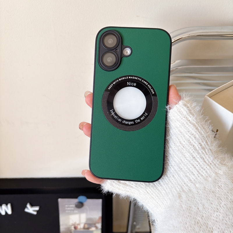 PU Leather Magnetic Wireless Charging Cases For Iphone 16 15 Pro Max 14 Plus 13 12 11 Iphone16 Soft TPU Business Camera Lens Protector Magnet Mobile P