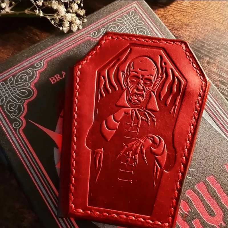 Hot Sale Card holder Nosferatu Coffin wallet Bifold coin wallet womens Halloween gift wallet Z241219
