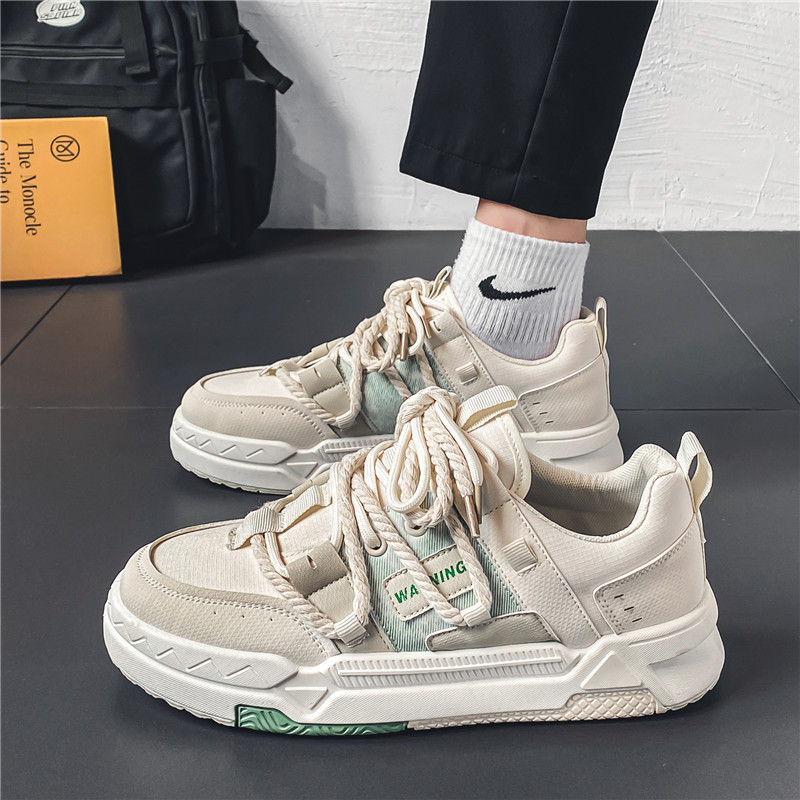 Men Casual Shoes New Fashion Designer Shoes Niche Style Trendy Versatile Anti-slip Thick Sole Leisure Triple Grey Green Beige Free shipping