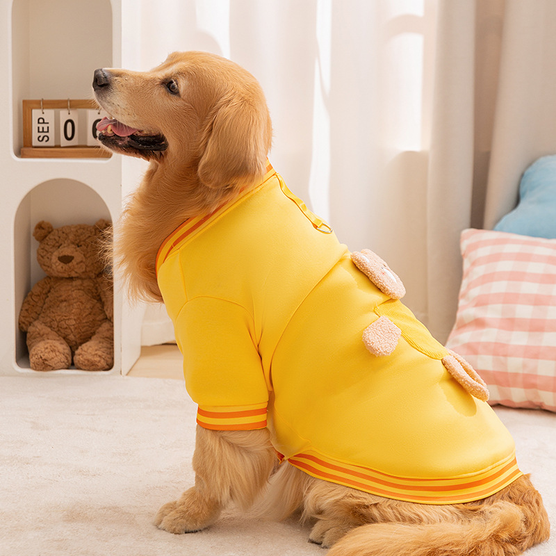 Autumn and Winter Big Dog Clothes Pocket 3D Traction Two Leg Hoodie Golden Retriever Pet Clothing Dog Apparel Pet Clothes