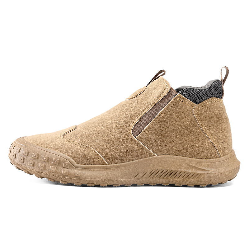 Men Casual Shoes High-top New Fashion Wear-resistant Anti-slip Closed Toe Versatile Slip-on Simple Design Trendy Triple Black Grey Khaki Free shipping