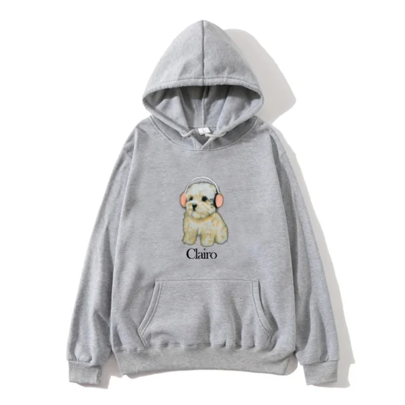 trend Clairo Dog print hoodie the sports shirt men and women fall winter harajuku hooded fun clothes 241218
