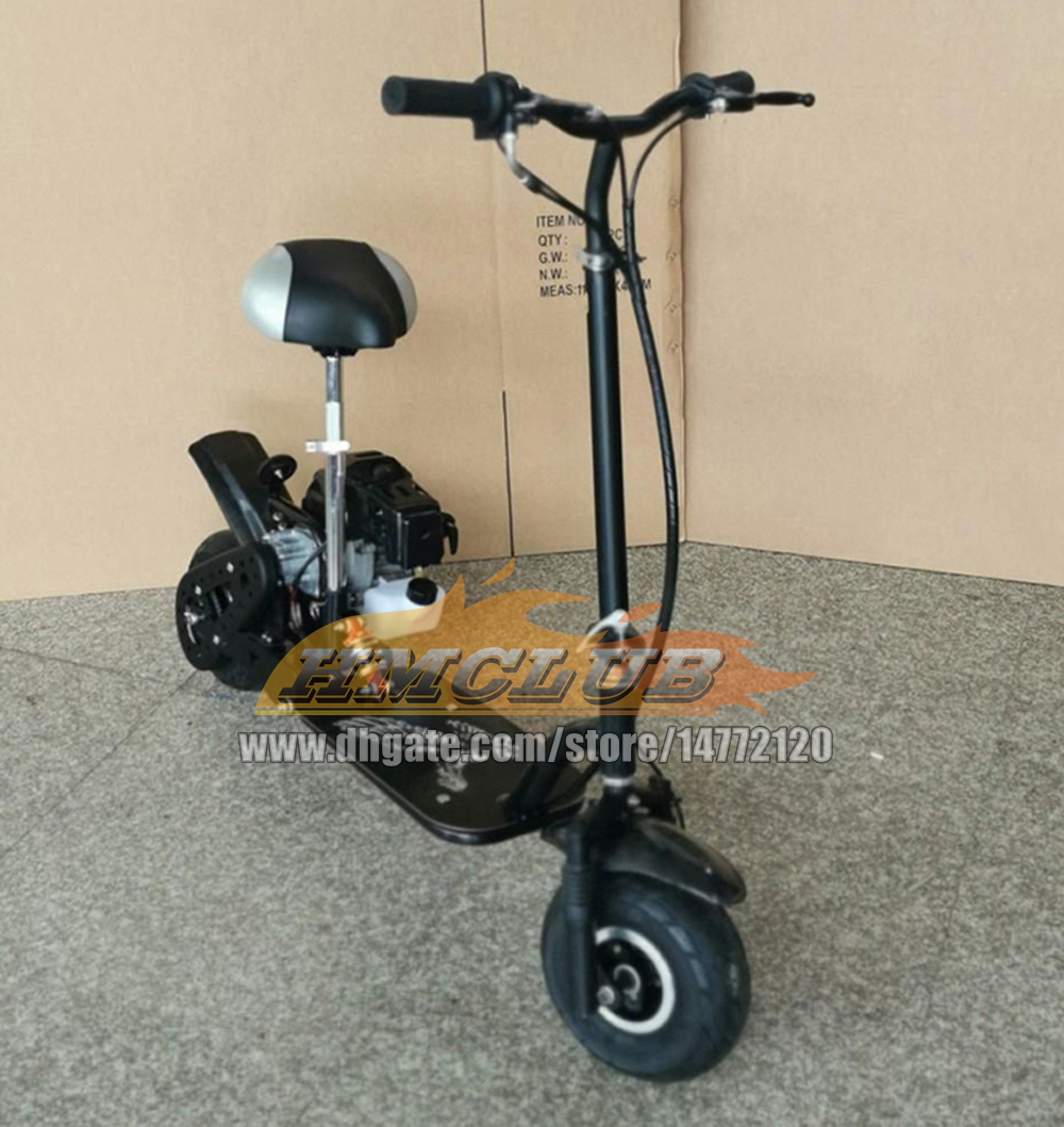 Gas Folding Adult Gasoline Scooter 49CC 2Stroke Outdoor Sports Racing Game Gas MOTO Trail-bike Trail bike Crosscountry Scrambling Black Motorcycle Bir