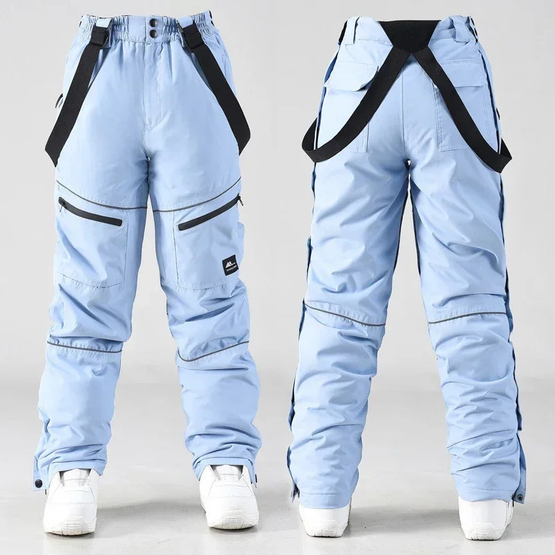 2024 Outdoor Sport Man Skiing Trousers Windproof Women Snow Pants Mountain Cotton Snowboard Female Overalls Waterproof Clothes 241219