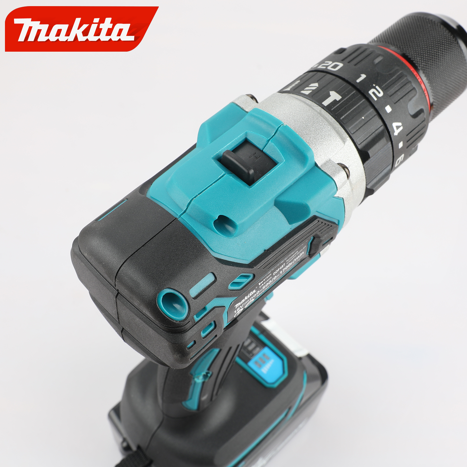 Makita DDF487 13mm power tool with 18V battery