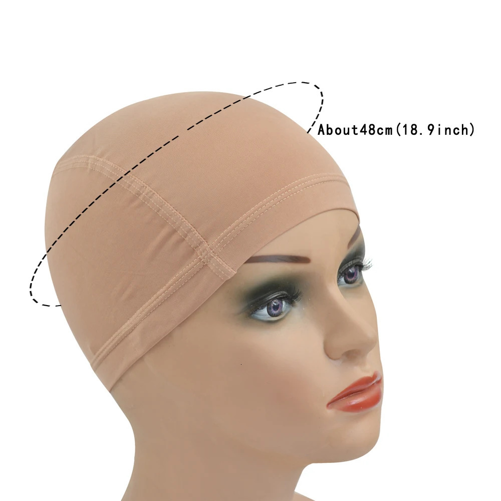 1 Piece Black/ Beige Wig Cap Elastic Dome Wig Caps for Making Wigs 241219