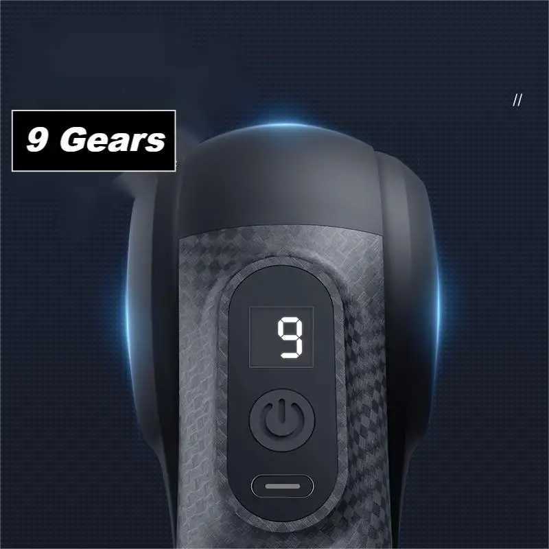Professional Golder Small Triangle Massage Gun 9 Gears 9 heads Deep Tissues Muscle Massager 1500mAh Long Life Fascia GunXJ241219