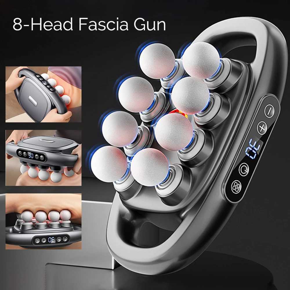 8-Head Fascia Gun High-Frequency Vibration Body Massage Gun Back and Waist Massager Neck Shoulder Massager masajeadorXJ241219