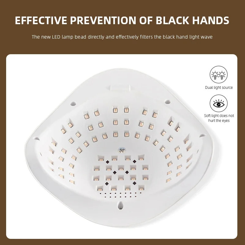 320W UV LED Lamp For Nail Manicure 72 LEDS Professional Gel Polish Drying Lamps With Timer Auto Sensor Equipment Tools 241219