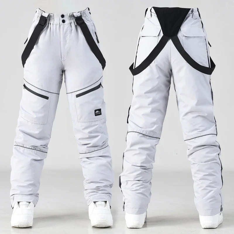 2024 Outdoor Sport Man Skiing Trousers Windproof Women Snow Pants Mountain Cotton Snowboard Female Overalls Waterproof Clothes 241219