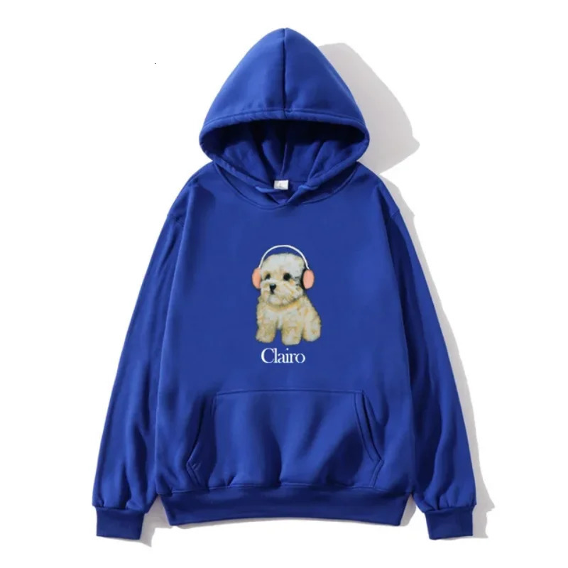 trend Clairo Dog print hoodie the sports shirt men and women fall winter harajuku hooded fun clothes 241218