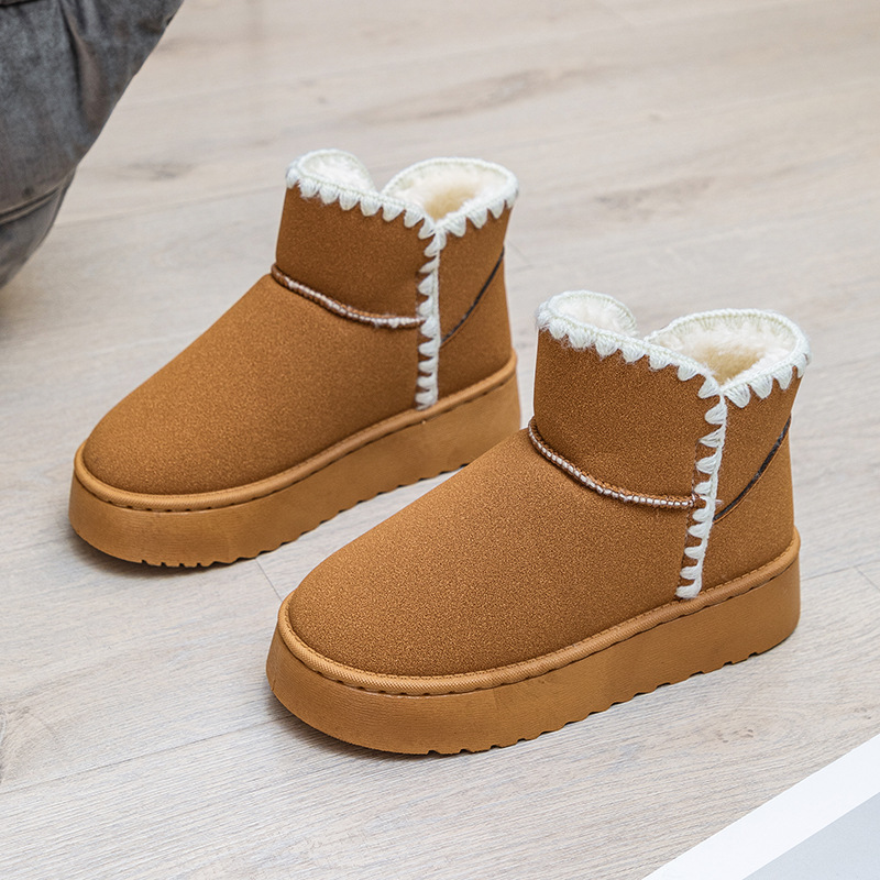 Women's tube 2025 new fashion warm short boots winter plus designer thickened hot bread snow cotton shoes