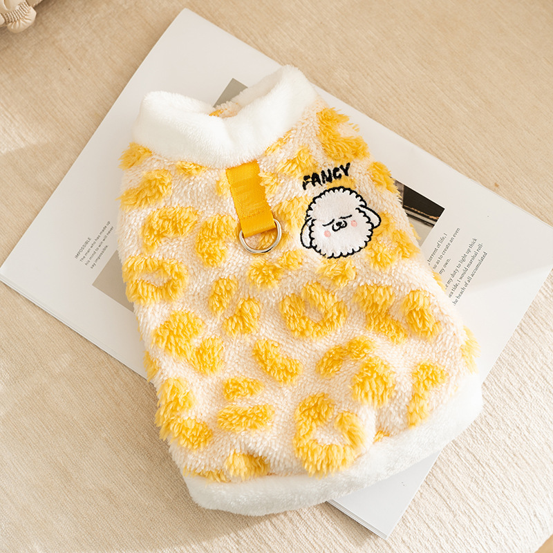 Dog clothes, autumn and winter velvet mouth bag, two foot velvet clothes, teddy cat clothes, pet clothing and supplies HS35
