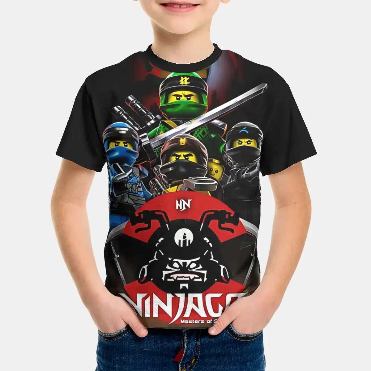 Hot Games Print Baby Clothing 5 to 14 Years Male Outdoor Clothes for N-ninjagos Children Boy Girl Child T-Shirt Top ShirtsXJ241219