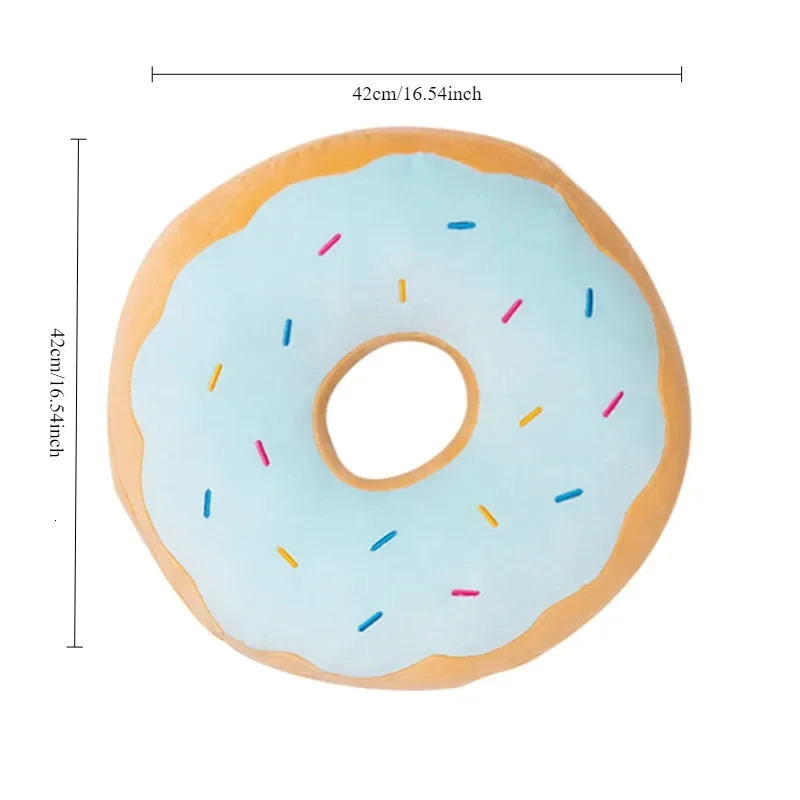 Simulation Donut Pillow Cushion Dessert Shop Gift Girlfriend Home Cushion Childrens Playground Decoration 241219