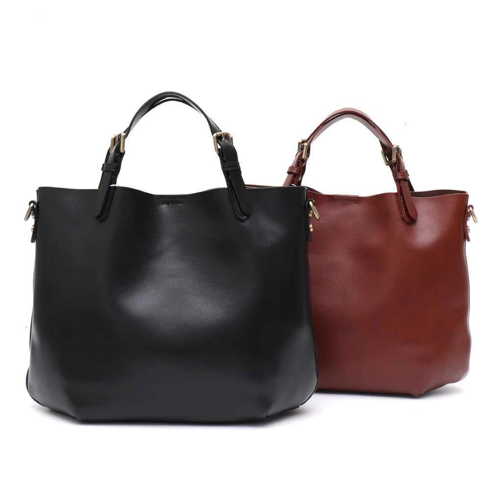 Women's Bags Handbag Women Vintage Elegant Real Leather Top-Handle Bag Solid Color Minimalist Style Tote Shoulder Cross Body Handbag Zip Er Purse