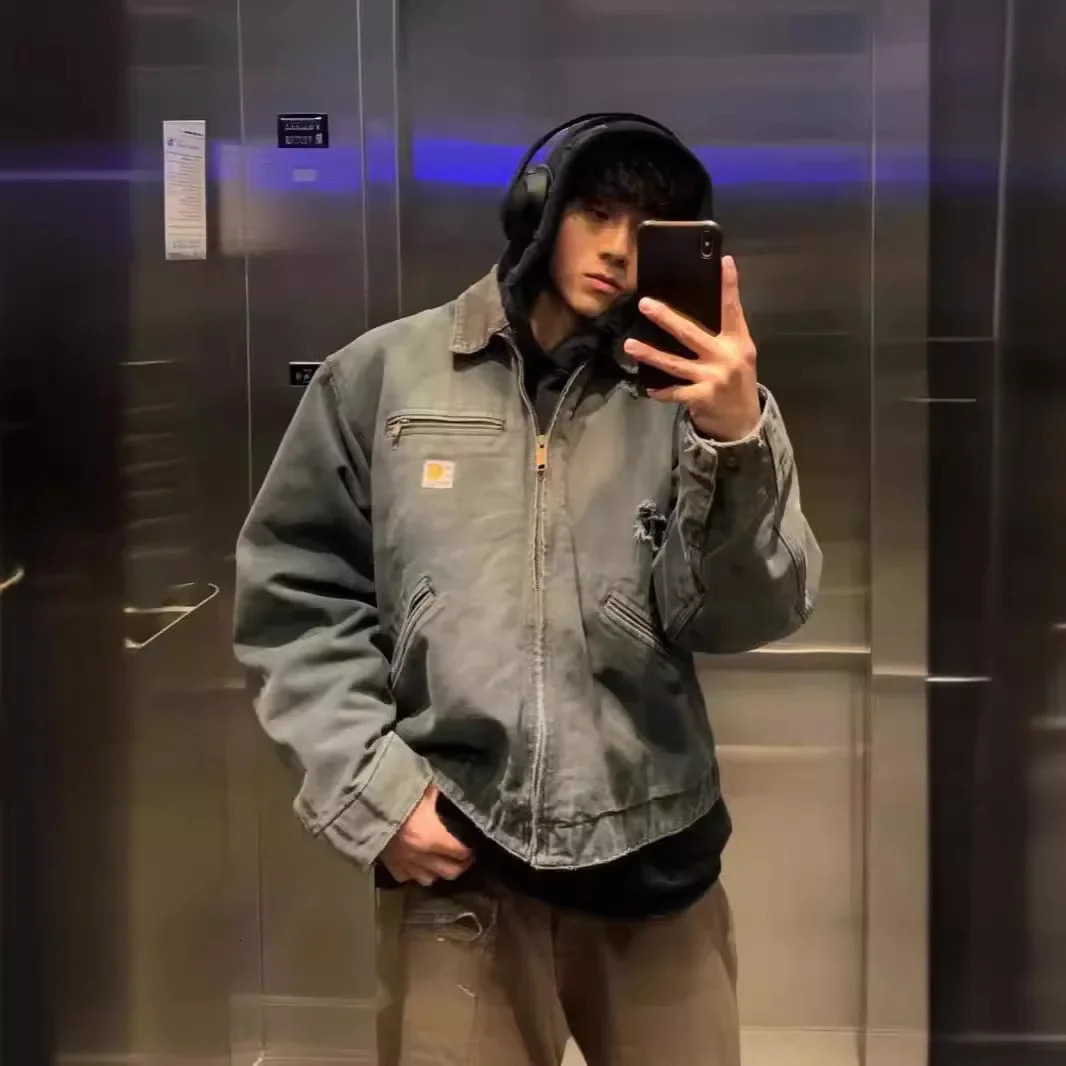 High-Quality Karah Carha Vintage Style J97 Work Jacket Loose Fit Zipper Up Casual Jacket For Men American Style 241219