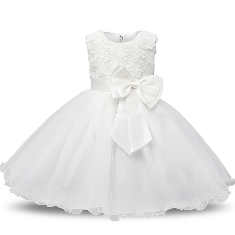 Baby Girls Dress Princess Party Dress Flower Elegant Wedding Gown Big Bow Birthday Kids Dresses for Girls Children Tutu Dresses 241219