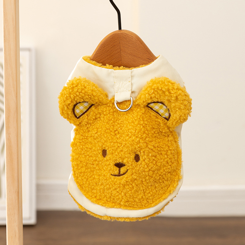 Dog Apparel Pet Autumn/Winter Single Breasted Cardigan Sweater Teddy Small Cat Contrast Designer Clothes