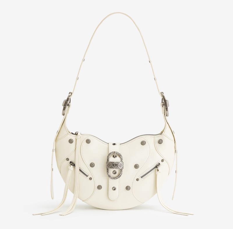 Retro Moto Biker Black Messenger Women Vintage Punk Rivet Chic Y2k Handbag Female Girls Underarm Bag Purse 240813