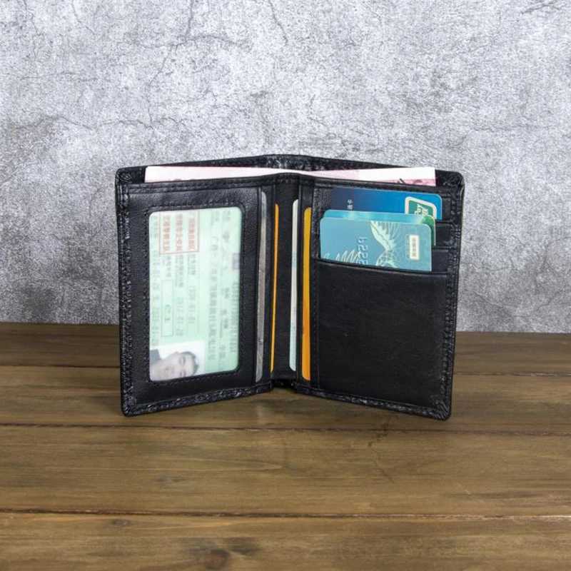 Hot Sale High quality genuine leather short wallet 3D dragon card wallet retro double fold mens small wallet gift wallet Z241219