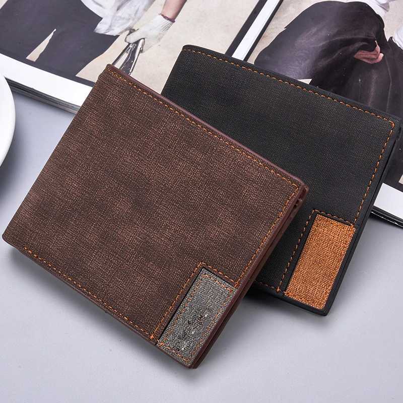 Hot Sale Mens wallet ultra-thin leather wallet thin mens door Feuille Billetera Hombre mens wallet currency card Tria Masculina Z241219