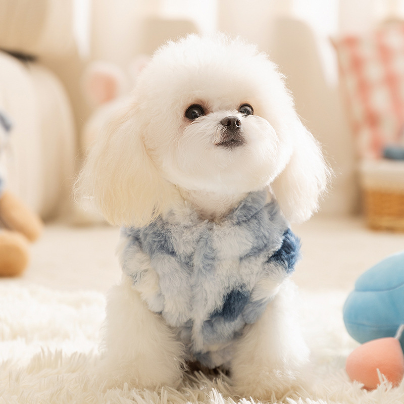 Dog clothes, autumn and winter, vest velvet clothes, teddy bear, small dog pet clothes HS33