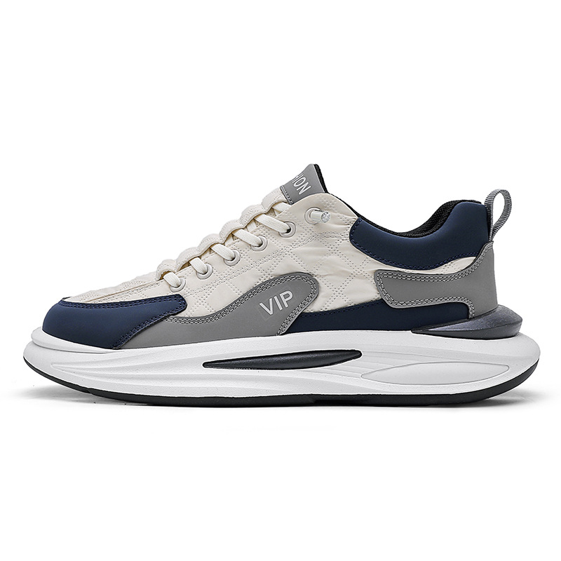 Men Sports Shoes Fashion Simple Design Versatile Running Shoes 2025 New Product Versatile Thick Sole Korean Version Triple Blue Khaki Free shipping