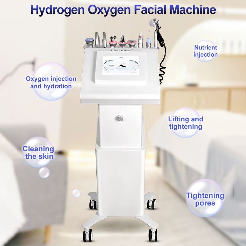 Non-surgical Face Peeling Face Dermabrasion Skin Renewal 10 in 1 Bubble beauty Exfoliating Blackhead Removal Acne Treatment RF Ultrasound beauty Care 
