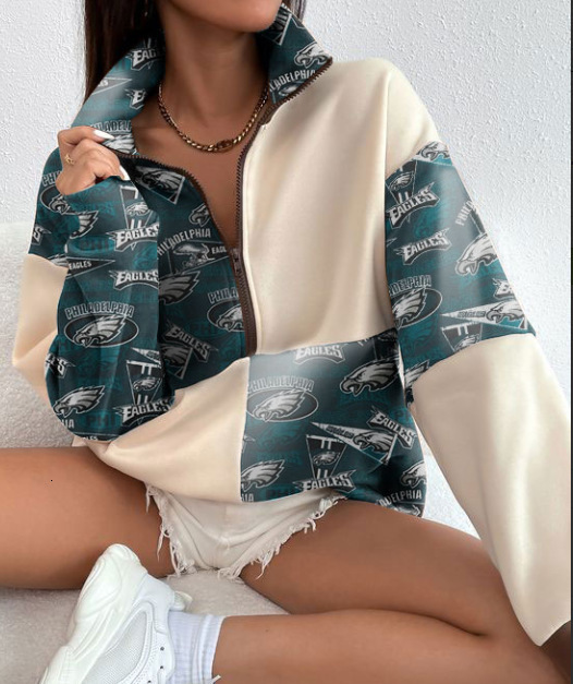 hoodie 2024 autumn and winter new hoodie 3d digital printing stand collar women's street trend zipper popod customization designer hoodie