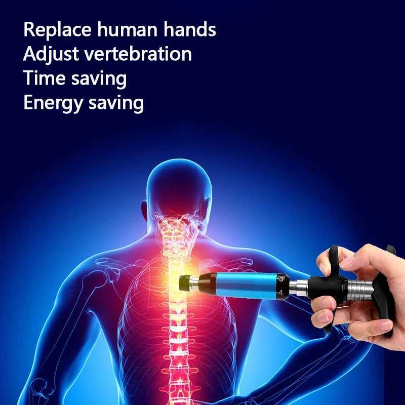 Adjustable Intensity Correction Gun Fascia Massage Gun Activator ropractic Adjusting Instrument Health Care 4 HeadsXJ241219