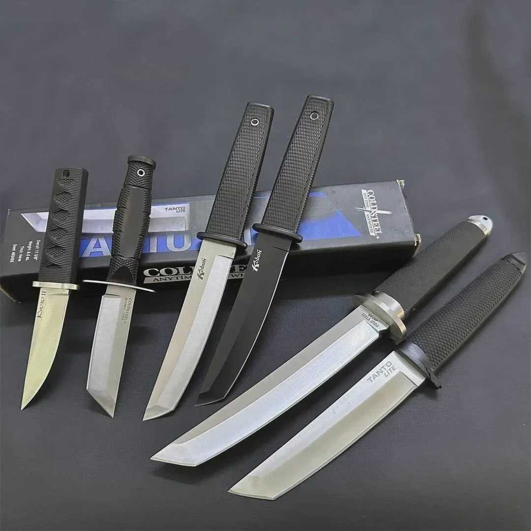 6 styles of CS Katana fixed blade military knife 440C Tanto blade ABS handle tactical outdoor combat hunting survival toolW250402
