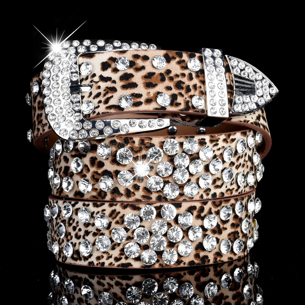 Punk Belt Diamond Belt Gothic Lolita role-playing Harajuku Y2K shimmering disco belt hip-hop Women Crystal Belt 241219