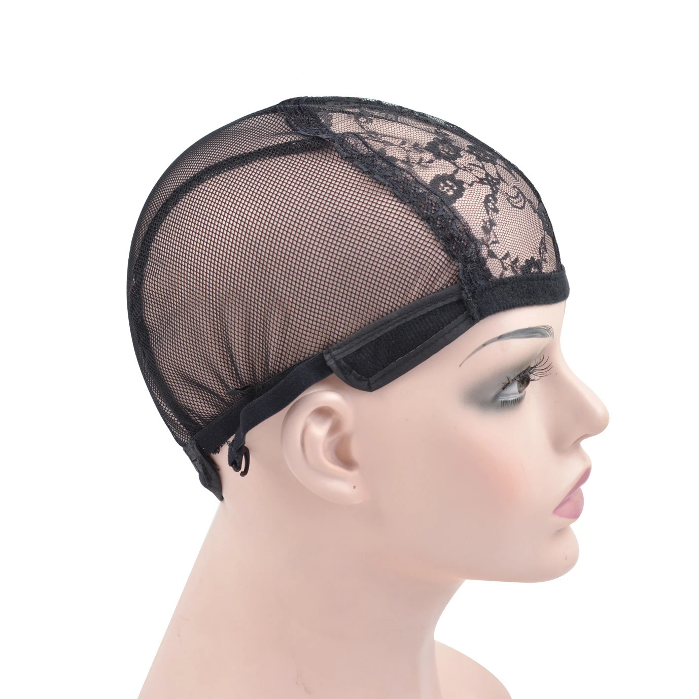 10 Pcs Black Lace Wig Caps for Wig Making Wigs Hair Net for Women with Adjustable Straps to Hold Wigs in Place 241219