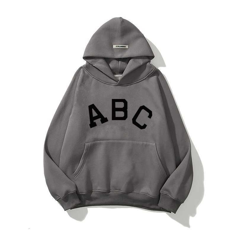 Men's Hoodies Sweatshirts FEAROFGOD Season 7 Main Line ABC Letter Hoodie FO High Street Loose Trendy Hoodie Trendy Brand Male T241207