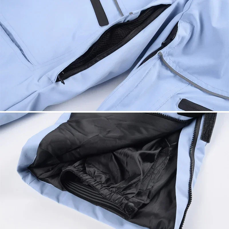 2024 Outdoor Sport Man Skiing Trousers Windproof Women Snow Pants Mountain Cotton Snowboard Female Overalls Waterproof Clothes 241219