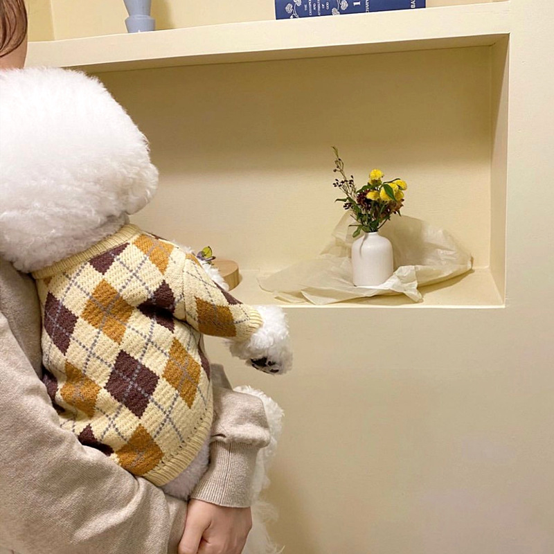 Autumn and winter clothing, dog warm sweaters, small and medium-sized dog two legged clothes, cat knitwear HS34