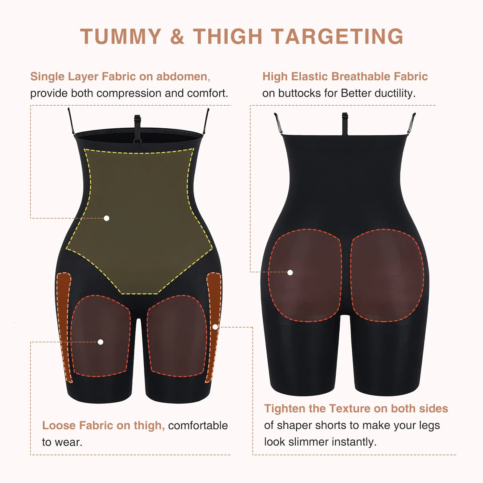 Hexin Womens High Waist Body Shaper Butt Lifter Shapewear Trainer Tummy Control Panties Seamless Thigh Slimmers Cincher 241219