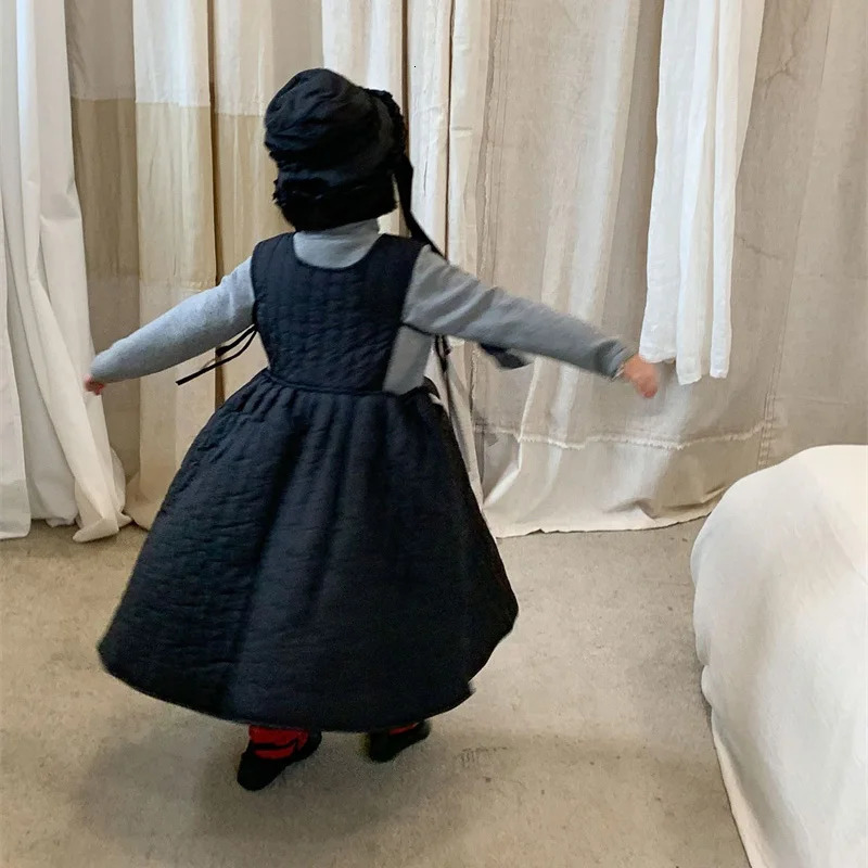 Baby Girls Cotton Dress Childrens Autumn Winter Thicken Gown Princess Warm Fashion Vestidos Kids Fashion Clothing 2-8 Years 241219